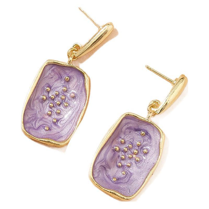 Wholesale high-grade earrings niche design earrings purple  earrings