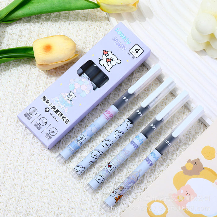 Wholesale 4pcs/set Cartoon Direct Liquid Ball Pen Quick-drying Needle Head Water Pen Student Super Cute Brush Pen