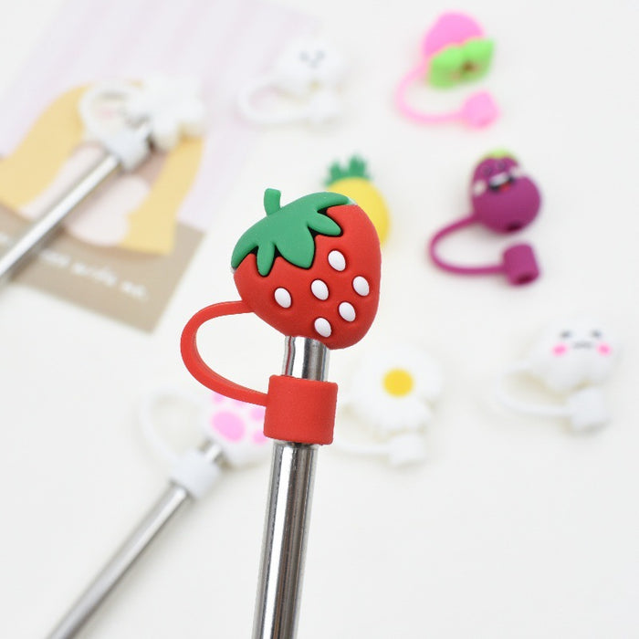 Wholesale 8mm Large Diameter Straw Cap Dropping PVC Straw Dust Cap Universal Straw Dust Stopper