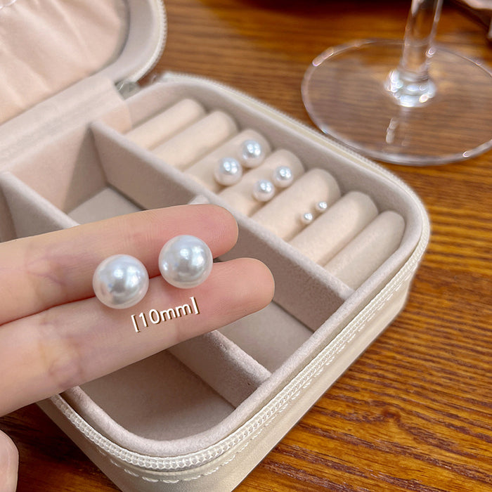 Wholesale Resin Pearl Earrings Simple Round Stud Earrings Accessory