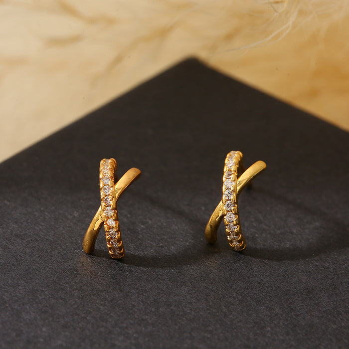 Wholesale Metallic earrings, light luxury, niche, exaggerated geometric earrings, earrings, wholesale