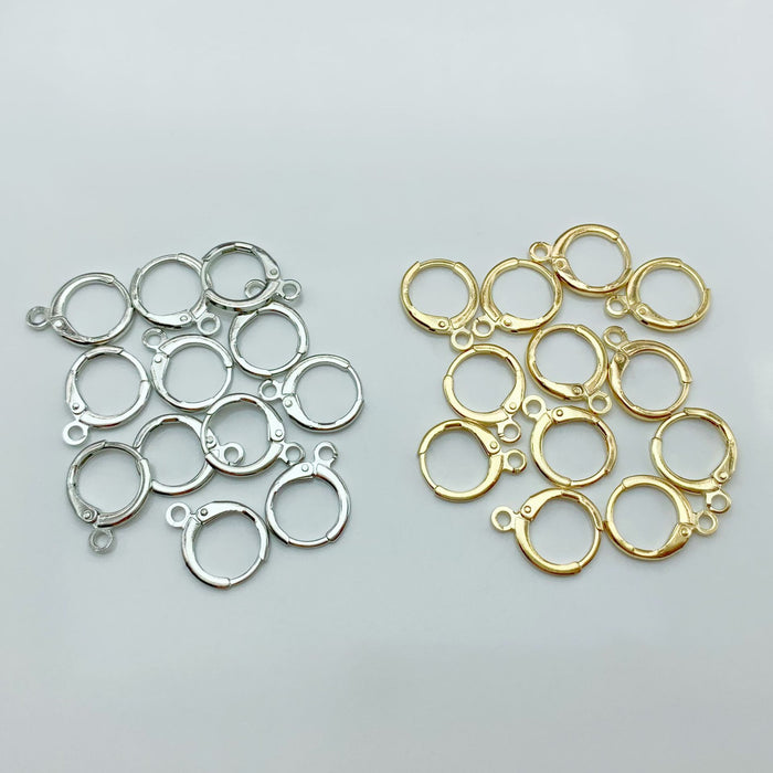 Wholesale Jewelry accessories copper round buckle earrings ear clip round buckle pure copper