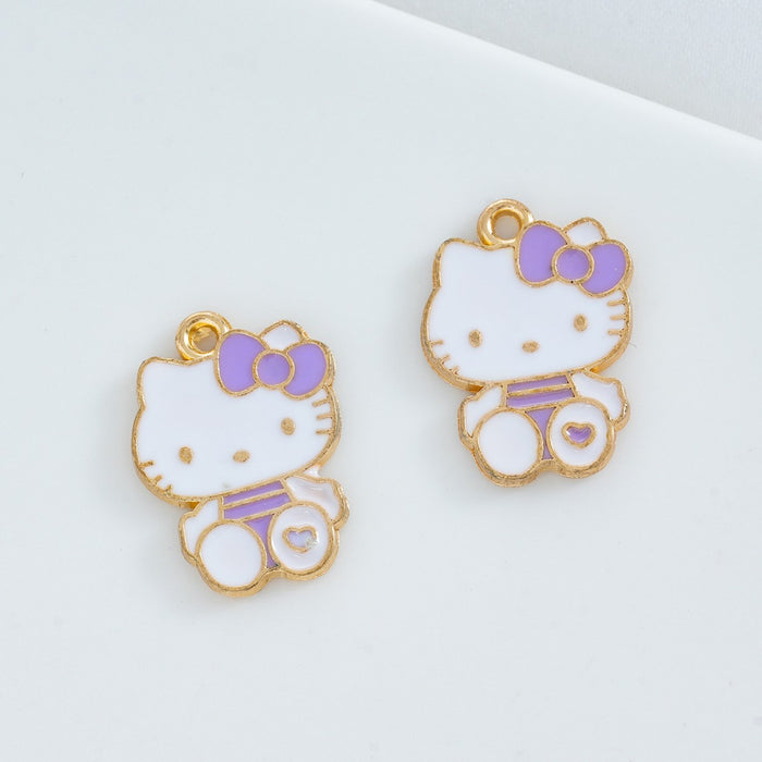 Wholesale 10 pcs DIY Cute Cartoon Oil-Drip Alloy Charms