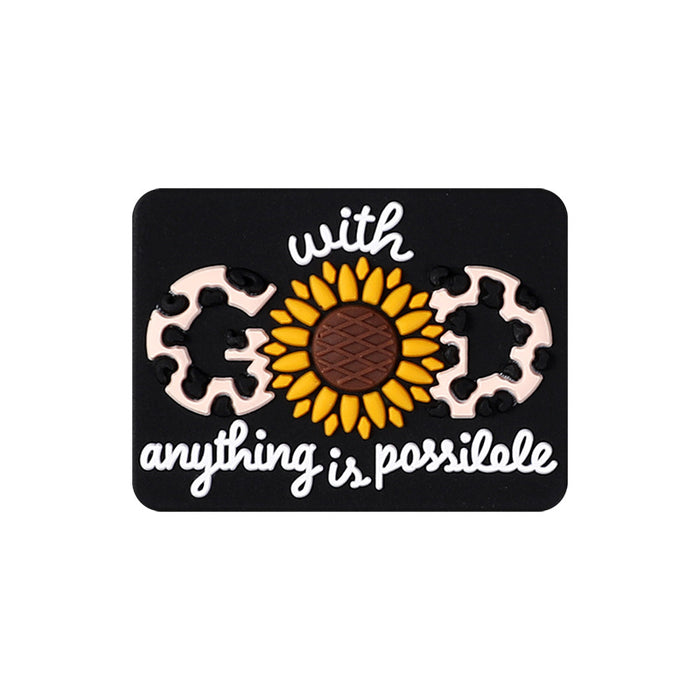 Wholesale 20pcs baby gum creative letter silicone beads DIY pacifier chain cartoon sunflower silicone beads