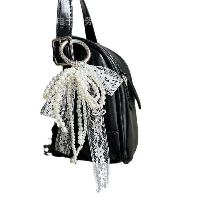 Wholesale Pearl lace bow keychain