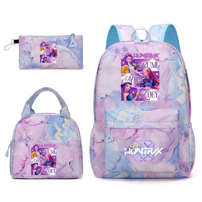 Wholesale Children' s KPOP Series Multi-Color Backpack Bags Three-Piece Set