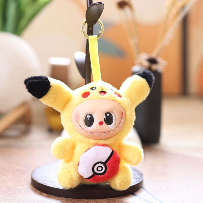 Wholesale Cute vinyl silicone transformation pendant plush toy doll bag pendant keychain