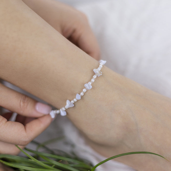 Wholesale Simple and versatile retro ankle chain metal alloy turquoise foot accessory