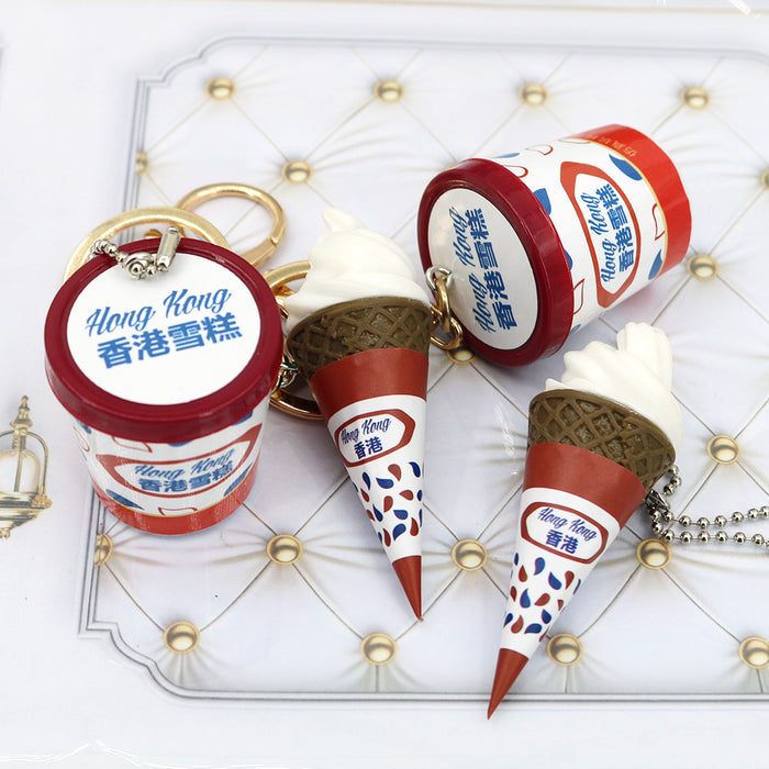 Wholesale Simulated  Ice Cream Keychain