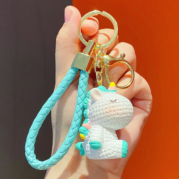Wholesale Cartoon Resin Unicorn Keychain