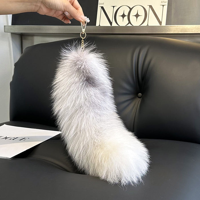 Wholesale Fox fur big tail f keychain