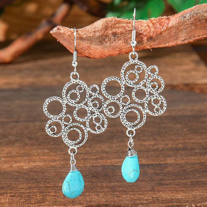 Wholesale Bohemian Vintage Drop Alloy Earrings Women' s Fashion Jewelry Accessory MOQ≥2