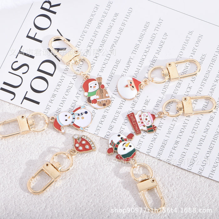 Wholesale Christmas Keychain, Cute Cartos Tree Key Pendants, New Year Gifts, Bag Accessories