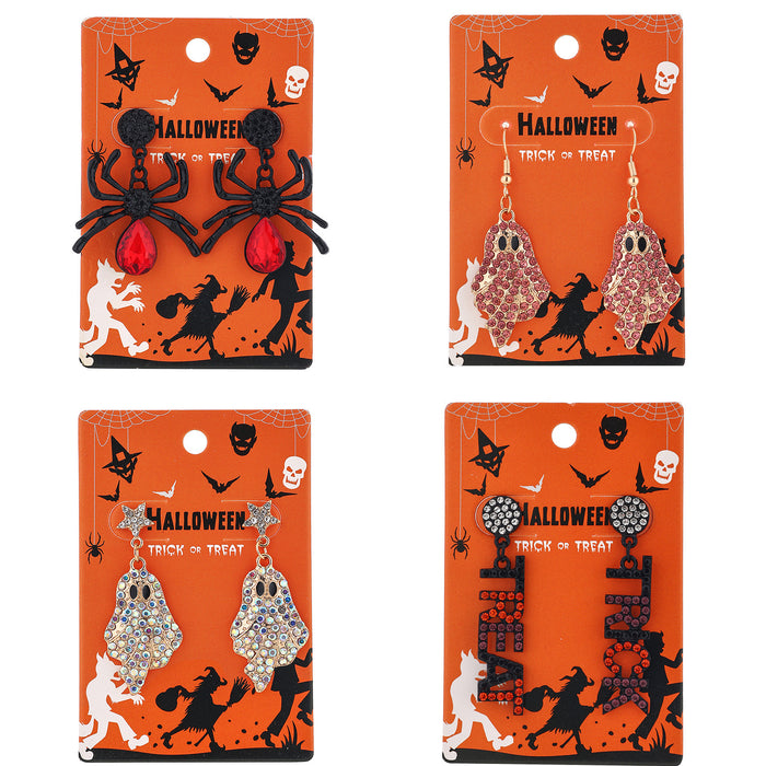 Wholesale -themed full rhinestone earrings