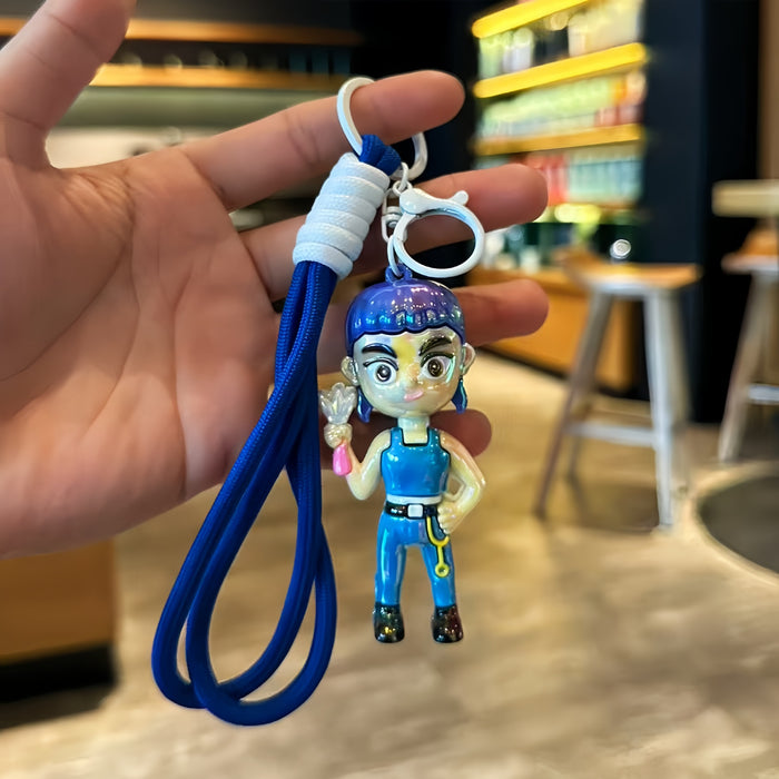 Wholesale KPOP Cartoon Anime Electroplated Keychain Pendant