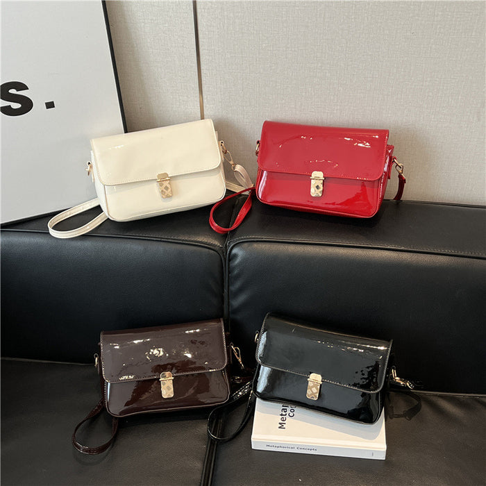 Wholesale Urban Simple Red PU Leather Handbag - Chic Shoulder Bag