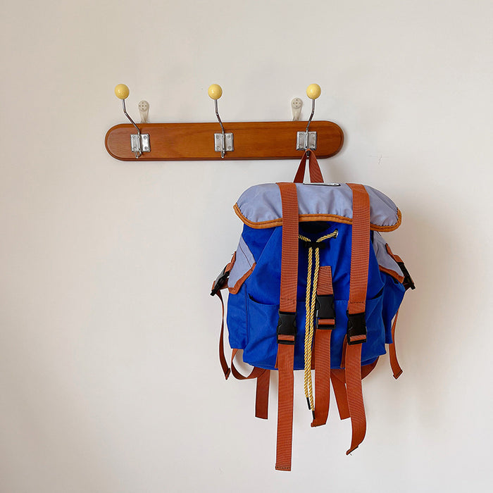 Wholesale Children's bag, contrasting color backpack, handsome outdoor travel, large capacity backpack, lightweight backpack