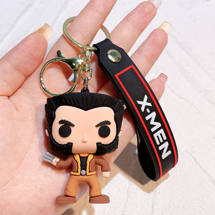 Wholesale Hero Cartoon Bag Pendant Car Keychain