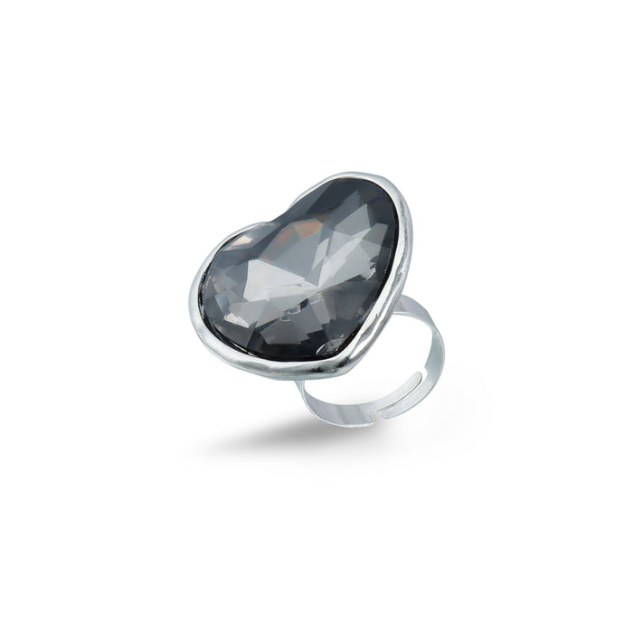 Wholesale Geometric Black Diamond Adjustable Ring
