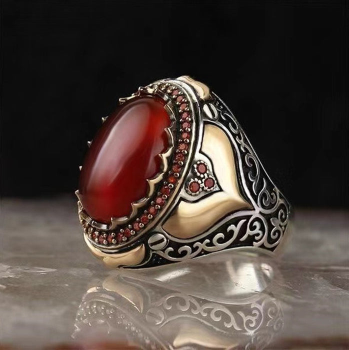 Wholesale Fashion Stylish Winding Agate Stone Ring