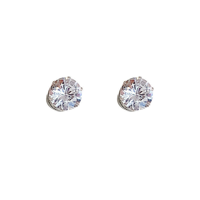 Wholesale No ear hole magnetic suction earring design, niche temperament, magnet zircon earring, ear bone clip