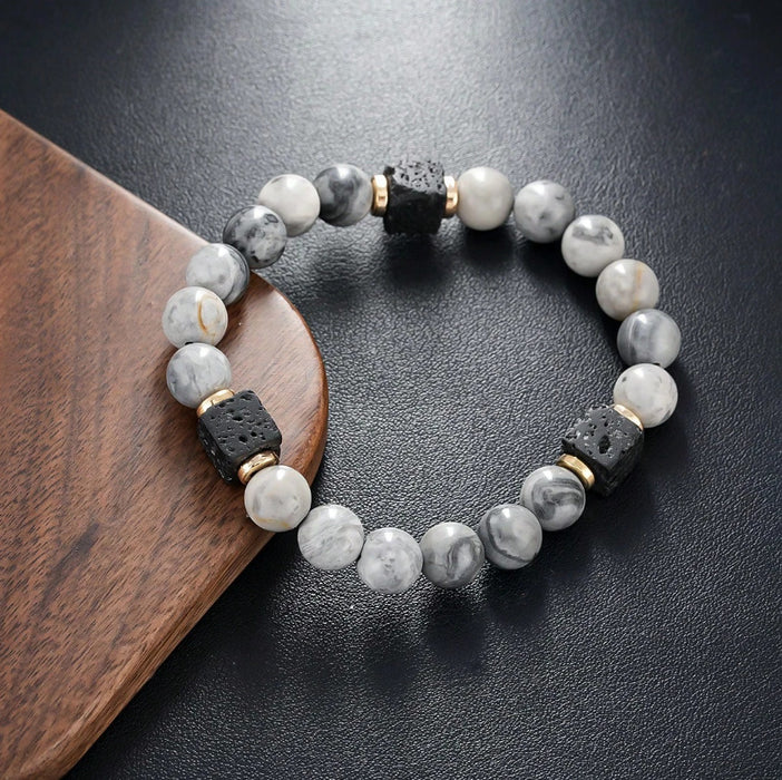 Wholesale Lava Block Volcanic Rock Bracelet