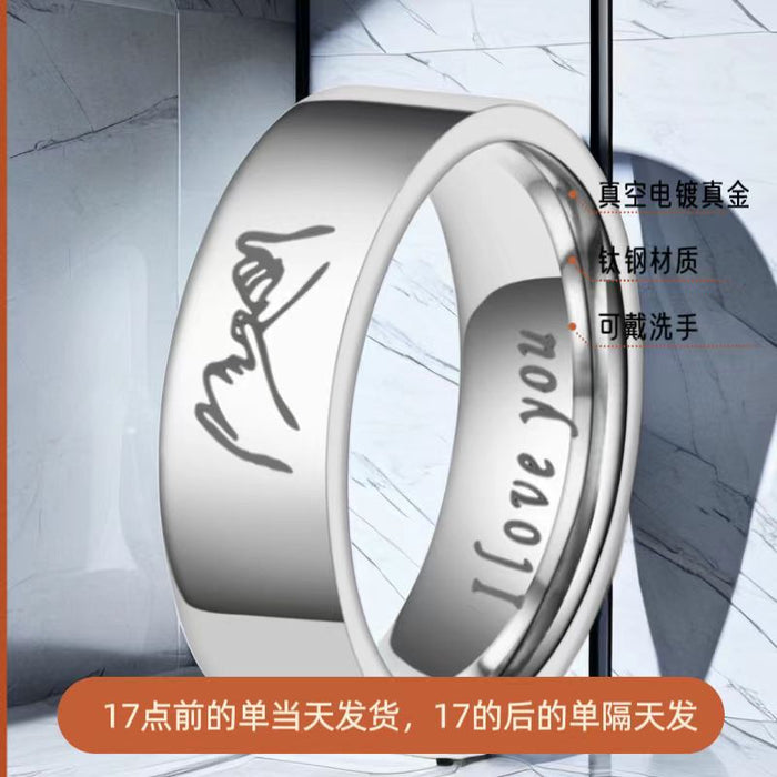 Wholesale Titanium Steel Couple Rings JDC-RS-Xinj008