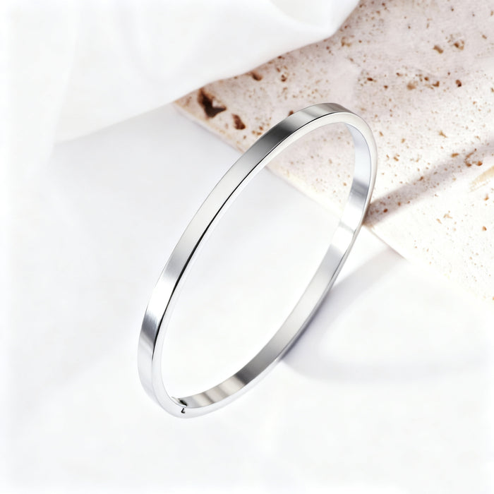 Wholesale Hand-polished minimalist titanium steel bracelet