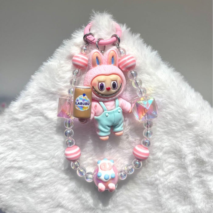 Wholesale Flocking keychain pendant cute cowboy hat cute grain bag pendant accessories girlfriend couple gift