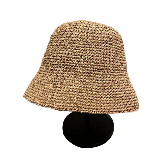 Wholesale Straw Hat Fashionable Beach Sunshade Woven Fisherman Hat