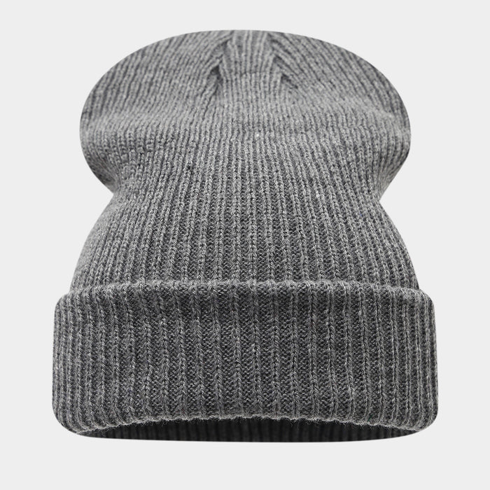 Wholesale Double-striped cuffed pullover warm knitted fashionhat