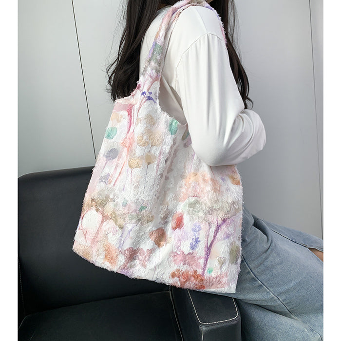 Wholesale Artistic ink painting canvas bag shoulder bag handbag vest bag