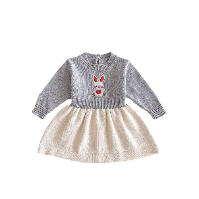 Wholesale Cute Children Knitted Sweater Baby Princess Dress JDC-BC-WeiNiS010