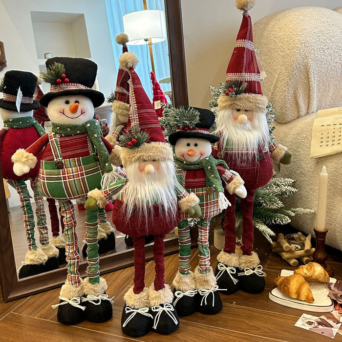 Wholesale Christmas Decoration Snowman Telescopic Doll Christmas Decoration