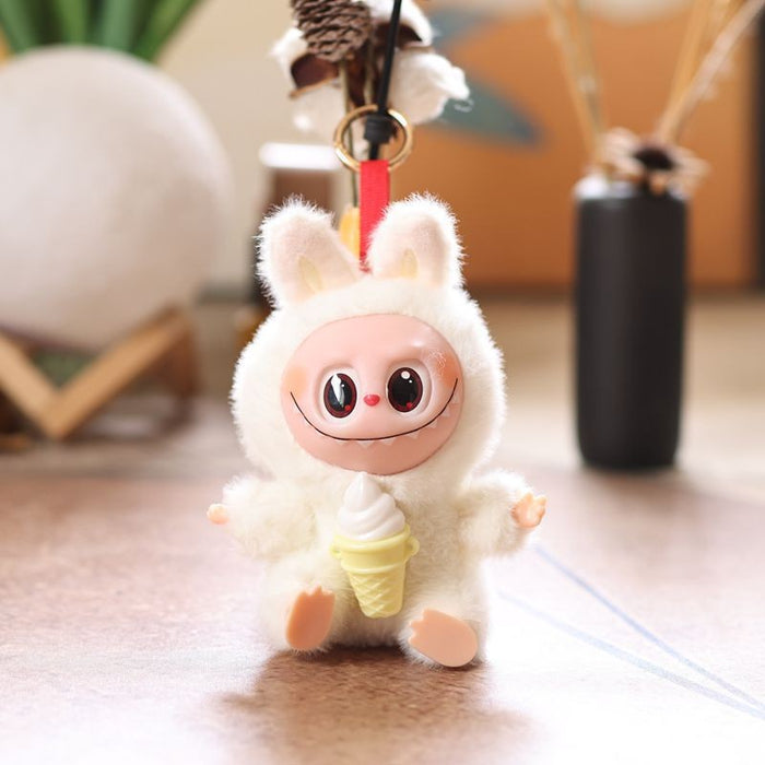 Wholesale Cute and cute second generation Coke vinyl rabbit pendant plush toy doll little rabbit bag pendant keychain