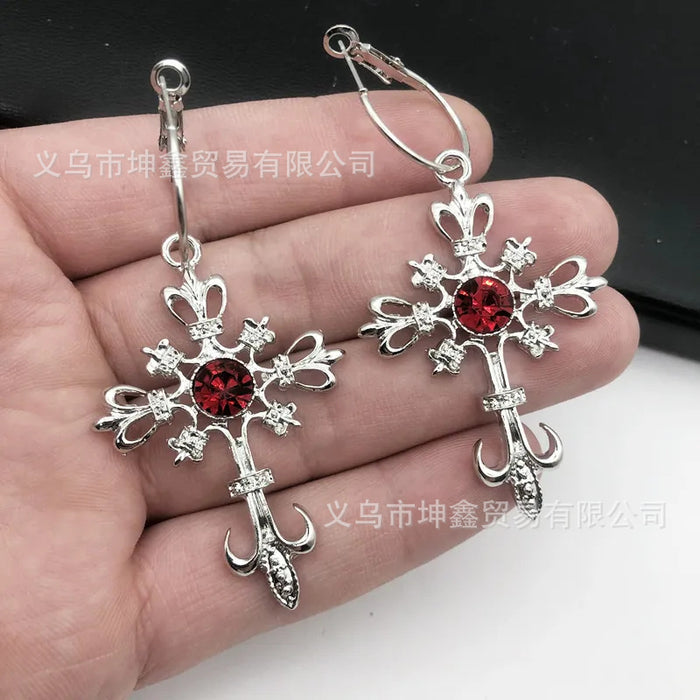 Wholesale Cross crystal earring style fashion accessory earring