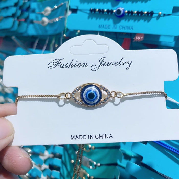 Wholesale Devil' s Eye Drill Adjustable Chain Bracelet