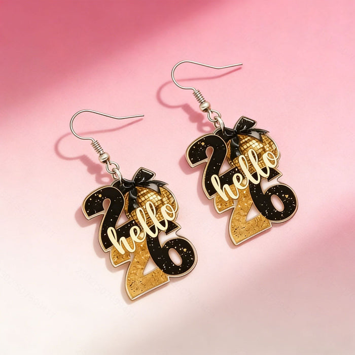 Wholesale Retro Disco Acrylic Earrings with Numbers for Music Festival Party
