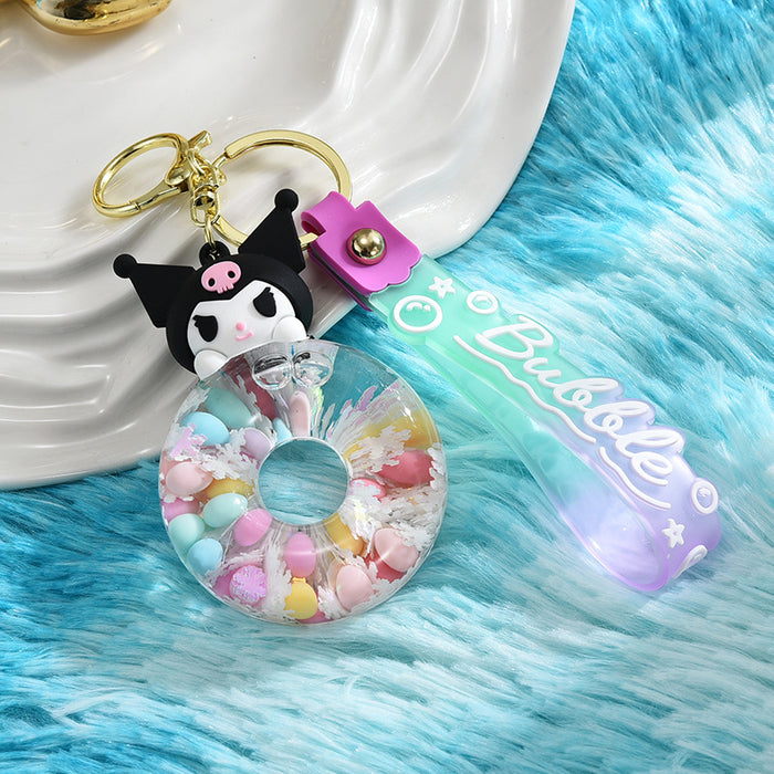Wholesale Cartoon Quicksand Swim Ring Keychain