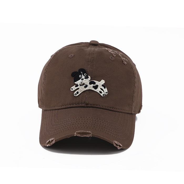 Wholesale Cute cartoon sticker duckbill hat, fashionable vintage soft top baseball cap