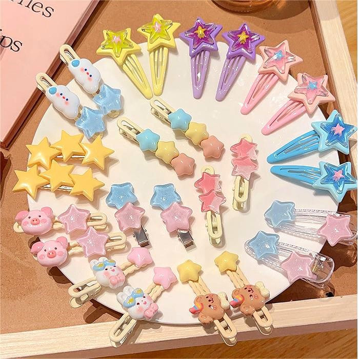 Wholesale Cute Colorful Five-pointed Star Dopamine Hair Clips JDC-HC-Shuy002