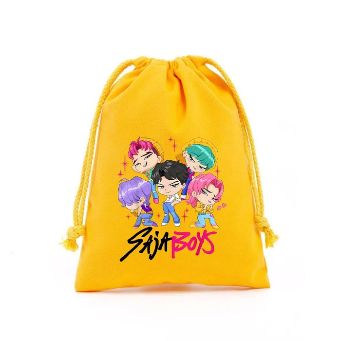Wholesale Cartoon Canvas Drawstring Storage Bag Handbags