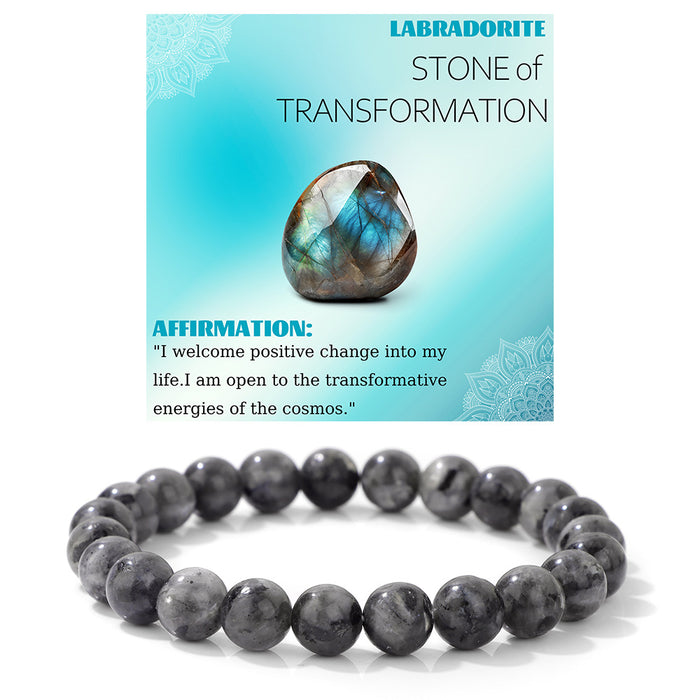 Wholesale 8mm stone bead bracelet with elastic cord a new design for couples