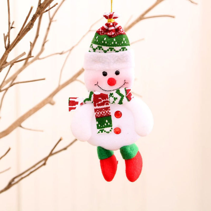 Wholesale Christmas Decorations Small Pendant Christmas Tree Fabric Pendant Elder Elk Doll Small Hanging Window Small Pendant