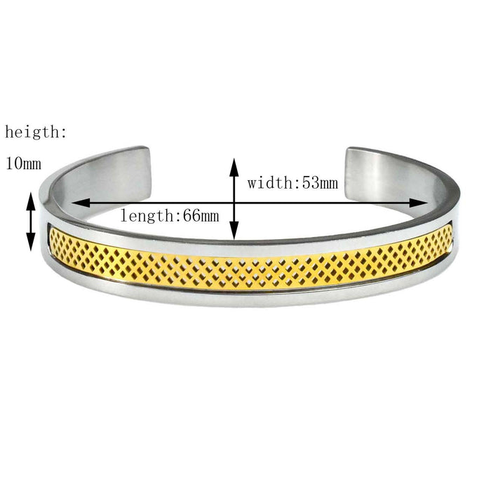 Wholesale Micro inlaid zircon stainless steel woven bracelet Fried Dough Twists titanium mesh open bracelet set