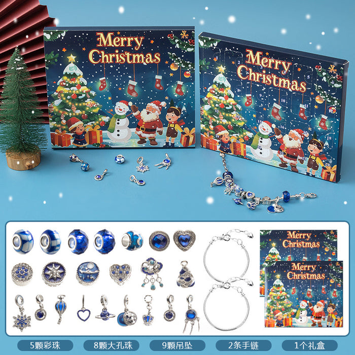 Wholesale Christmas DIY Bracelet Blind Box Gold 31 Grid Advent Calendar Jewelry Accessory Gift