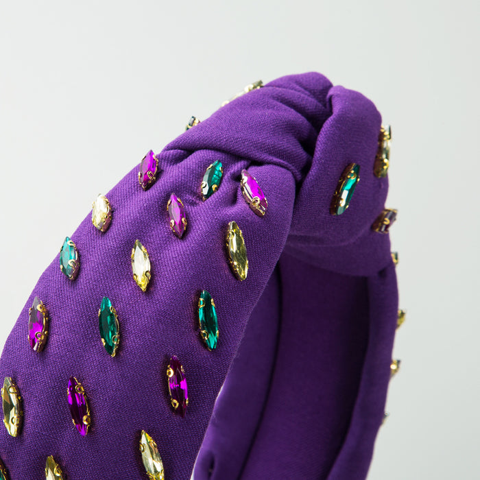 Wholesale Mardi Gras element high crown wide headband