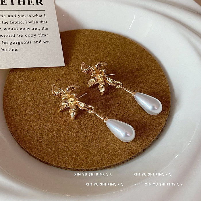 Wholesale Butterfly tassel earrings with sweet flowers, long earrings with exquisite temperament, and delicate earrings