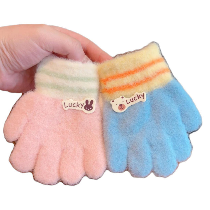 Wholesale children' s cute bear warm gloves