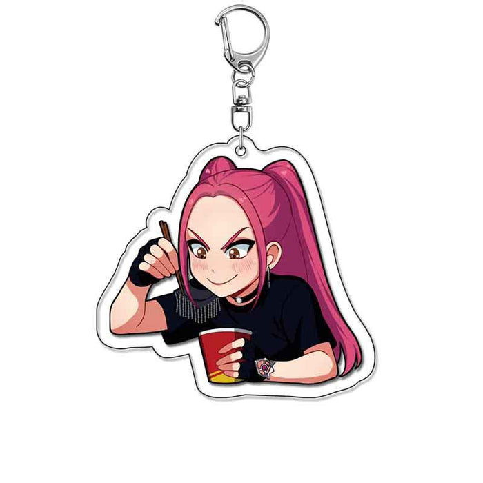 Wholesale Cute acrylic keychain romantic backpack charm